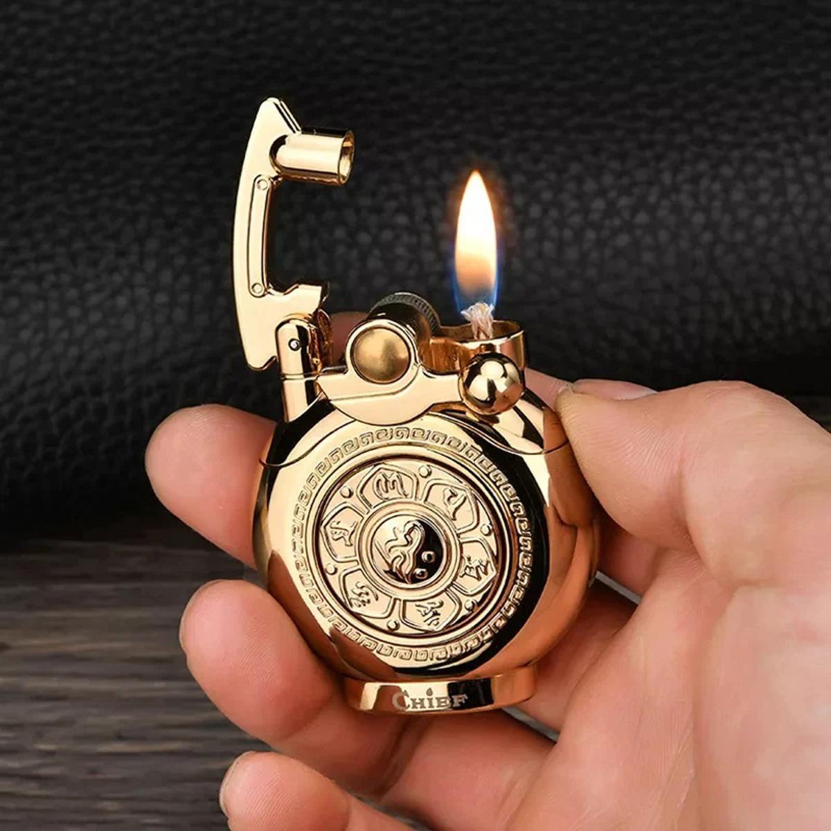 Gadget For Man Unique Gasolin Fire Windproof Kerosene Lighters. 