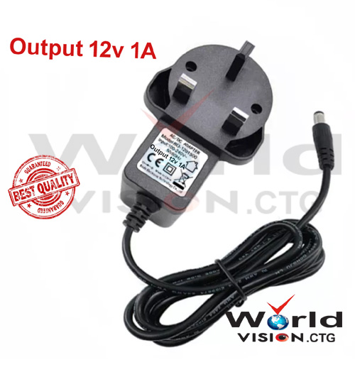 12v 1A UK Plug (3 Pin) adapter for Router and (Connector size: 5.5mm x 2.5mm ) Multi purpose use This adapter can deliver up to 1A current so applications like toy cars, CCTV Cameras, Routers, Modems,