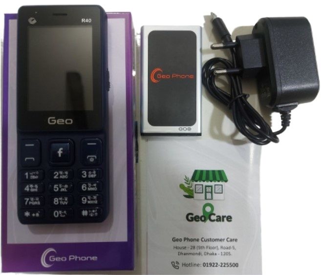 Geo R40 Feature Phone & 2500 mAh Big Battery & Torch. 