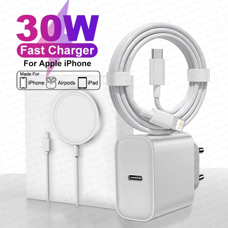 For Magsafe Original 30W Magnetic Wireless Charger For Apple iPhone 14 13 12 11 Pro Max X XS XR 8 Plus Fast Charging Accessories