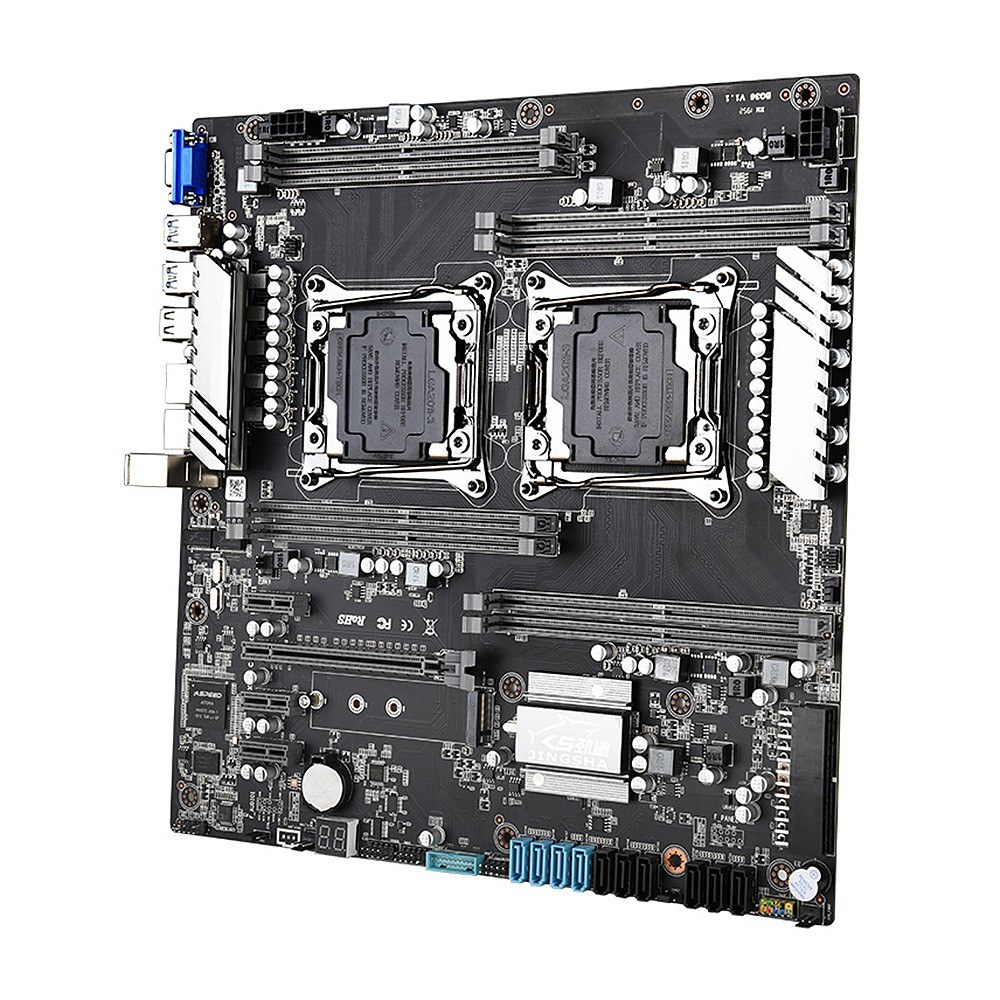Jinsha X99 dual game motherboard with 8 DDR4 memory slots and 10 - black. 