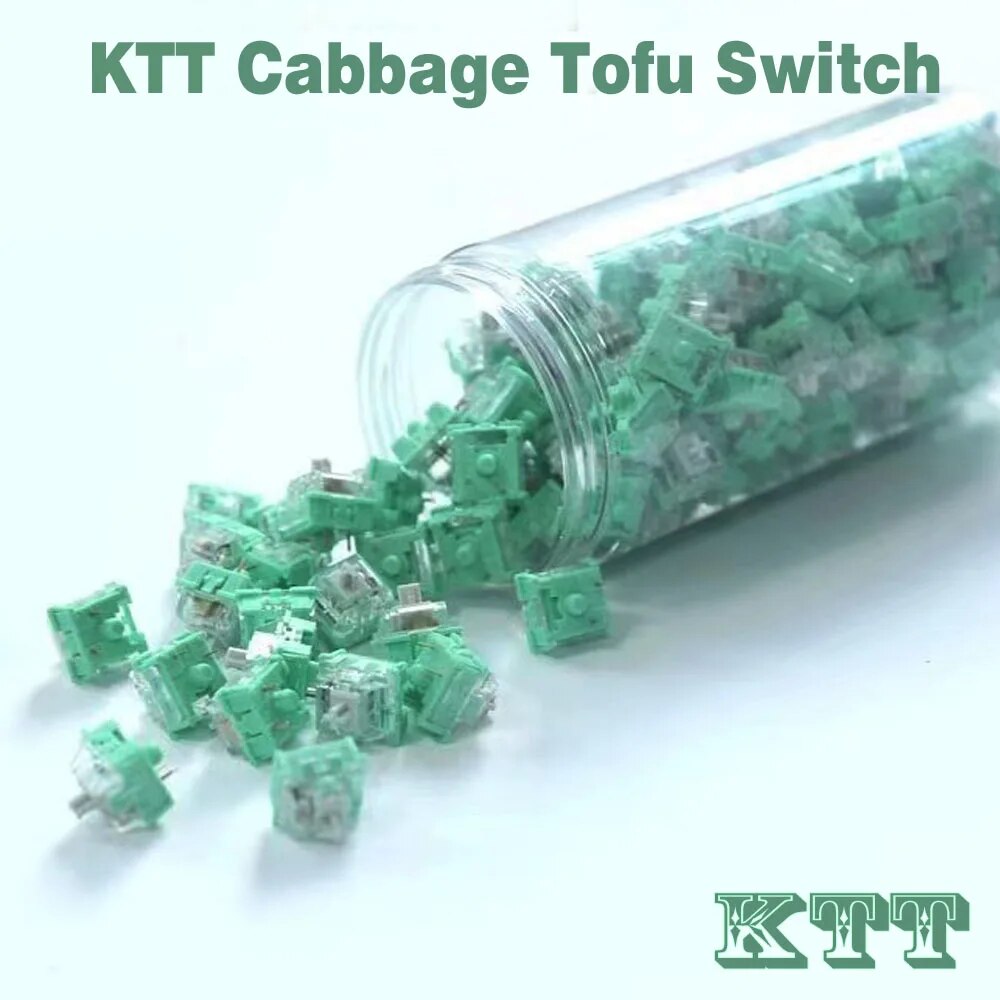 KTT Cabbage Tofu Switches Mechanical Keyboard 3Pin Linear Content Switch RGB SMD Gaming Compatible MX Switch Solid Top Cover. 