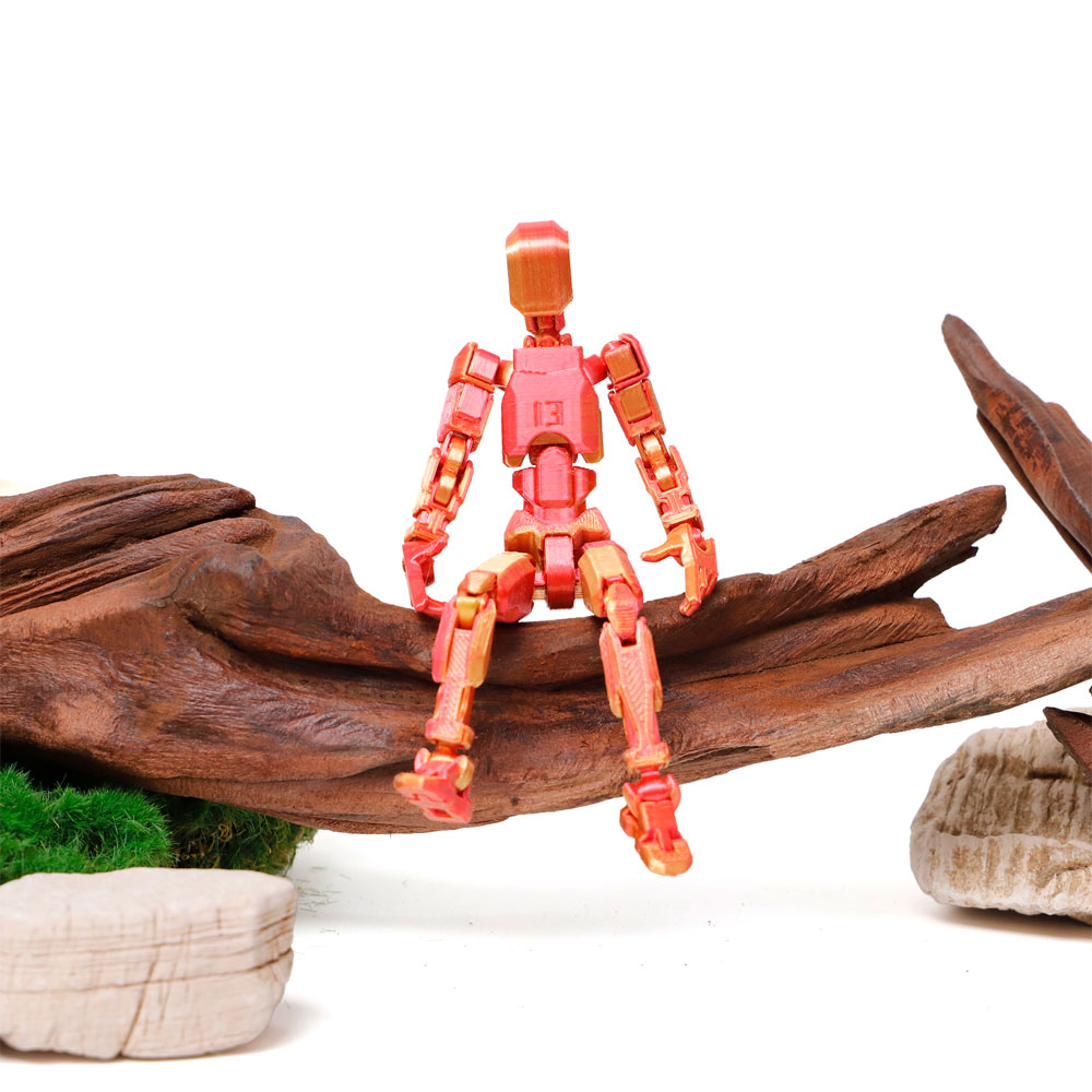 MoupBoi 3D Printed Action Figure Titan 13 Action Figure Articulate Movable Dummy Doll Diy Assembly Toy for Stop Motion Animation Dummy. 