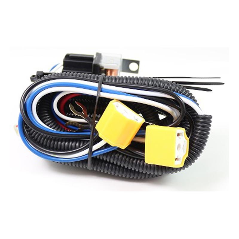 H4 Headlight 2 Head Lamp Relay Socket Plug Wiring Harness Set Fix Dim Lights. 