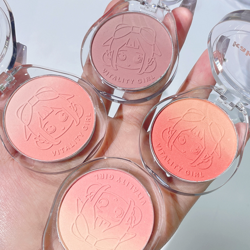 Kakashow Vitality Blush Natural Nude Gradient Blush Highlighter Palette is all in one delicate package