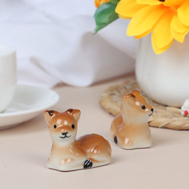 Cute Sika deer Ceramic Chopsticks for Daily Use Chopstick Rack Chopstick Holder Dounp. 