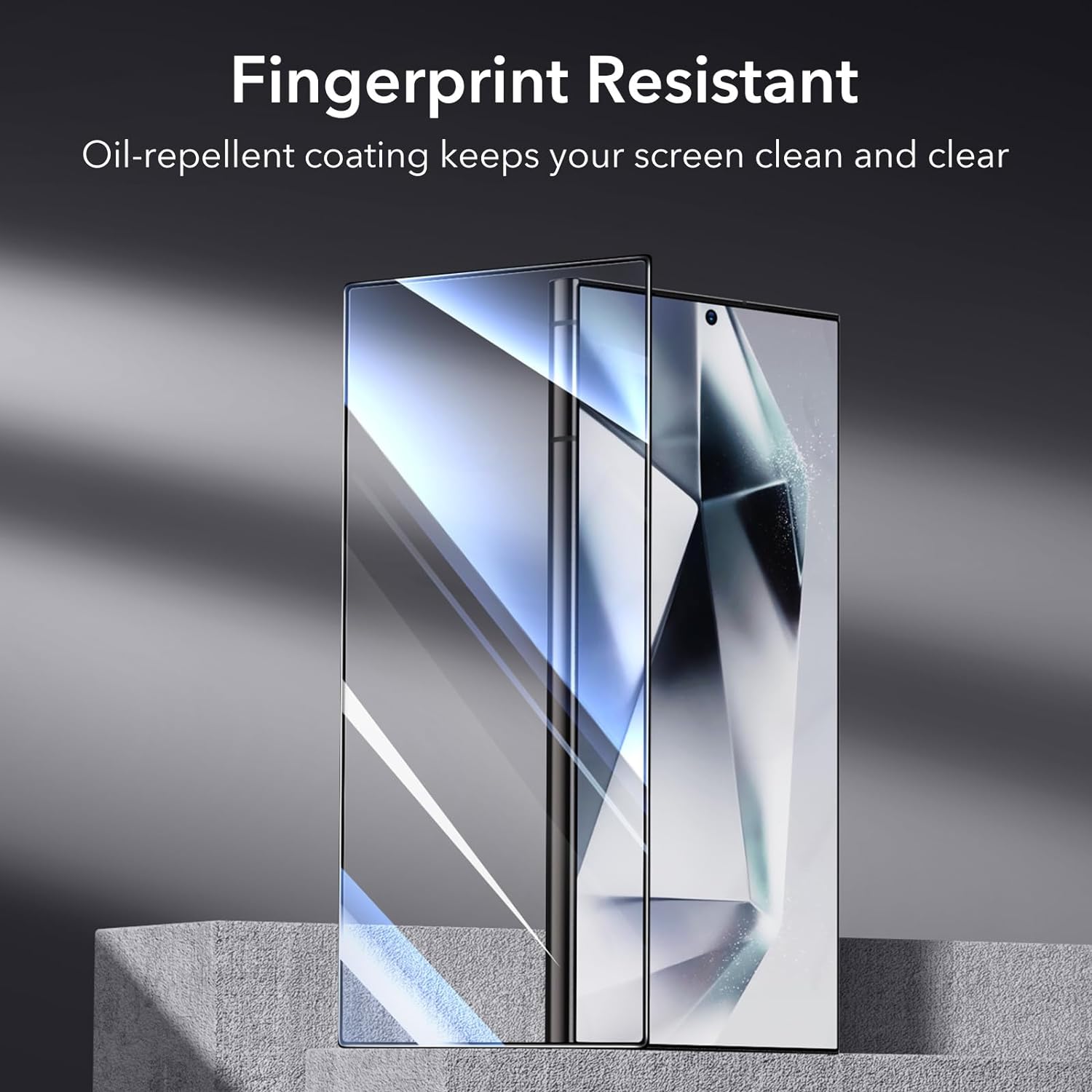 ESR 3 Pack for Samsung Galaxy S24 Ultra Screen Protector Set – 3 Tempered Glass Screen Protectors 2.5D Curved Edges, Full-Coverage, Scratch Resistant. 