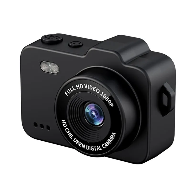 Camera 1080P Micro Camera Keychain Camera Necklace-Style Vlog Camera Pocket Camera Ultra-Compact Digital Camera Black