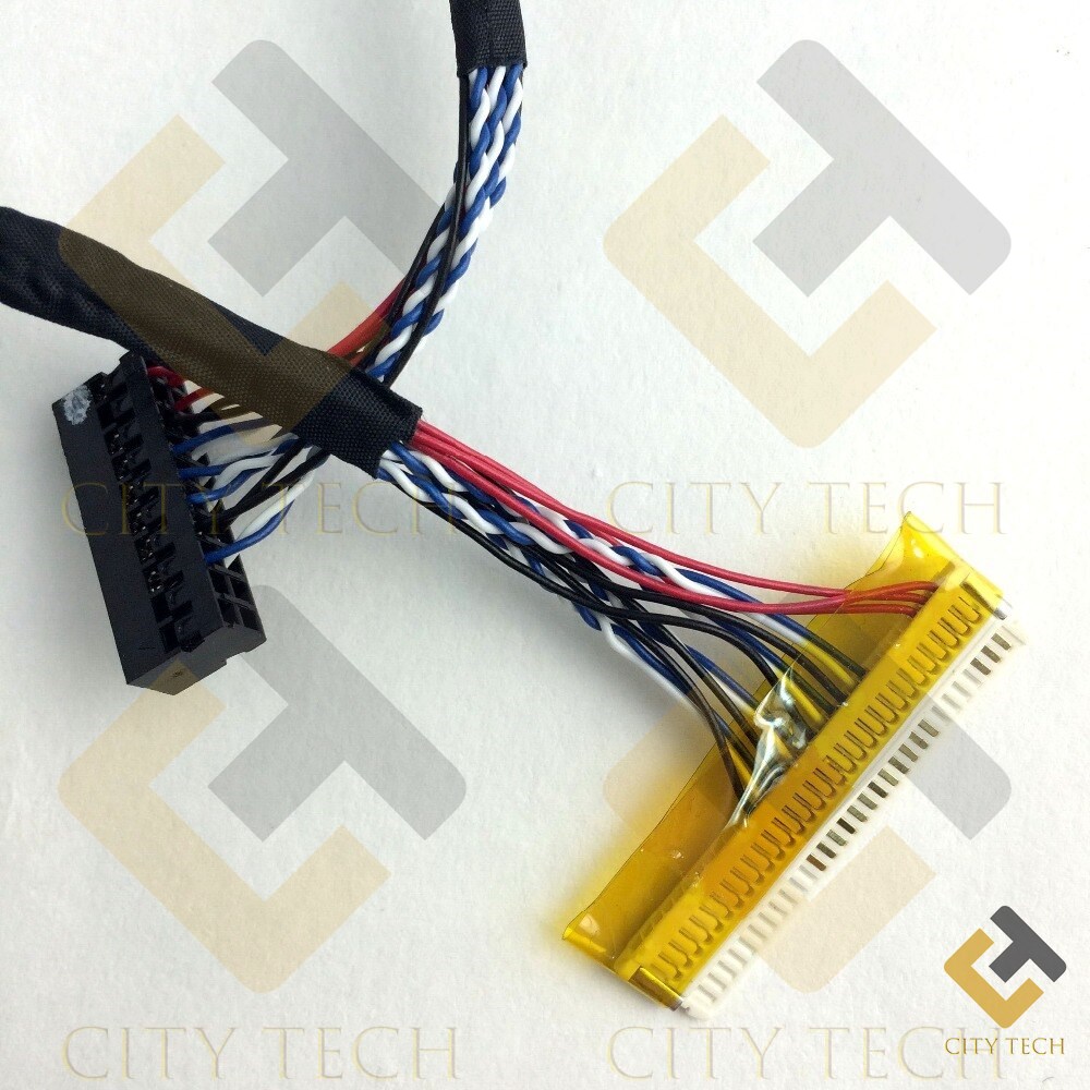 Universal FIX 30 Pin 1ch 6bit LVDS Connector Cables 26cm For LED LCD Display Panel Controller. 