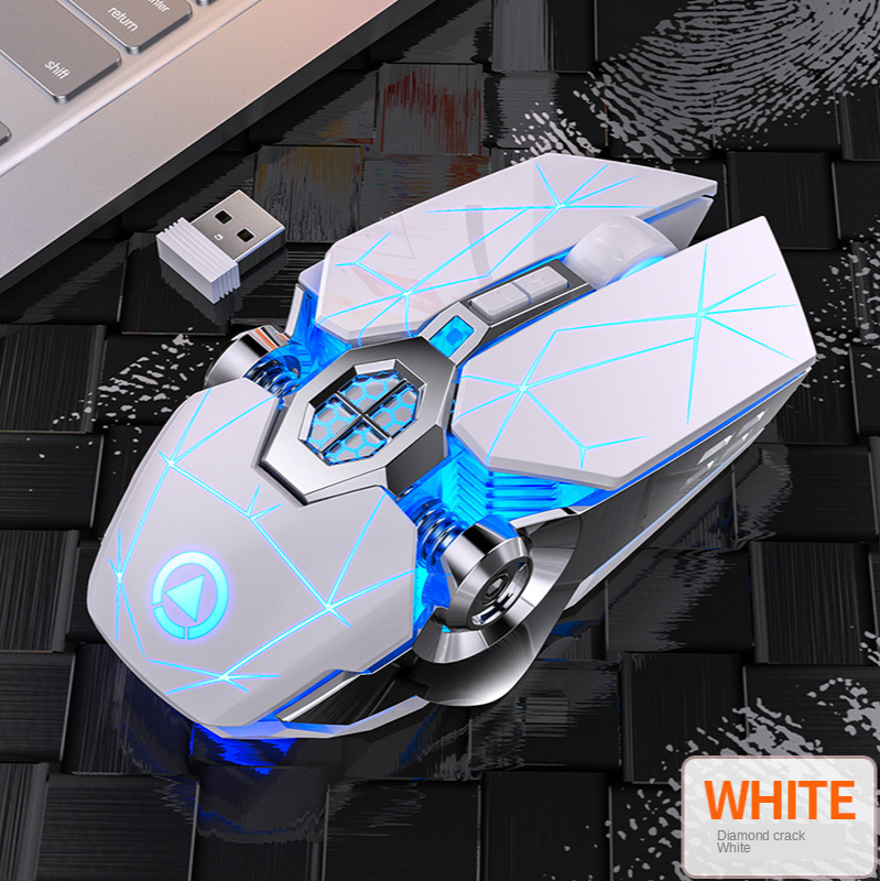 Silver Eagle A7 Silent Rechargeable Wireless Mouse USB Computer Accessories Home Office Gaming Mouse 1600DPI For PC Notebook
