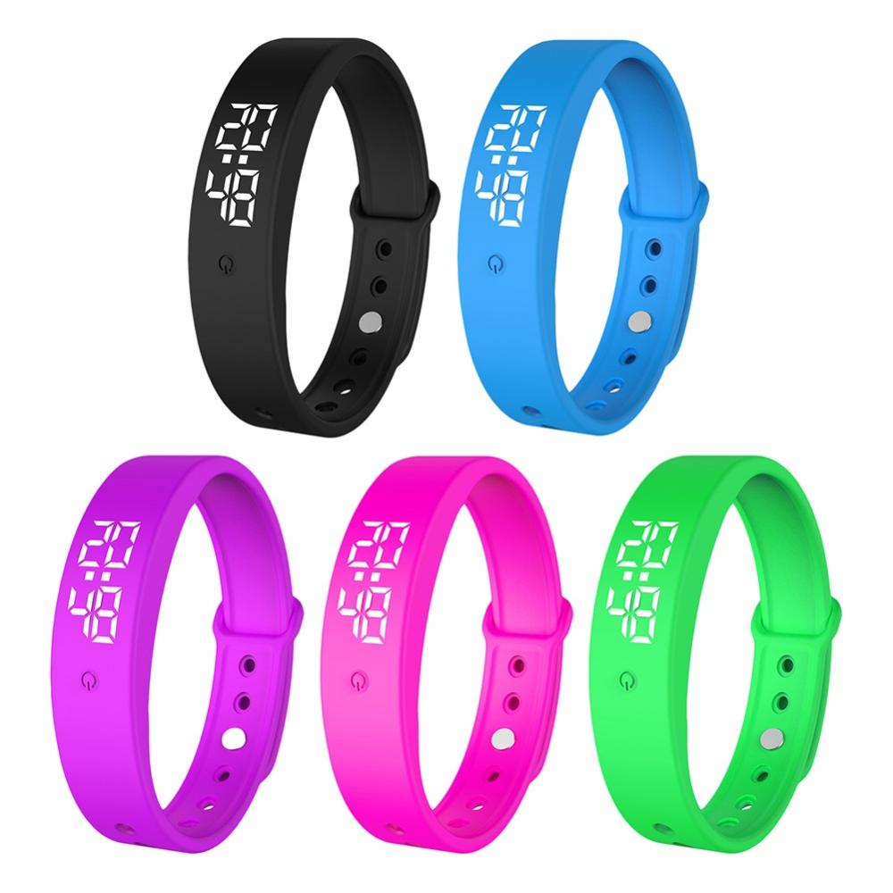 Wristband V9 Body Temperature Monitor Thermometer Vibration Alarm Smart Bracelet. 