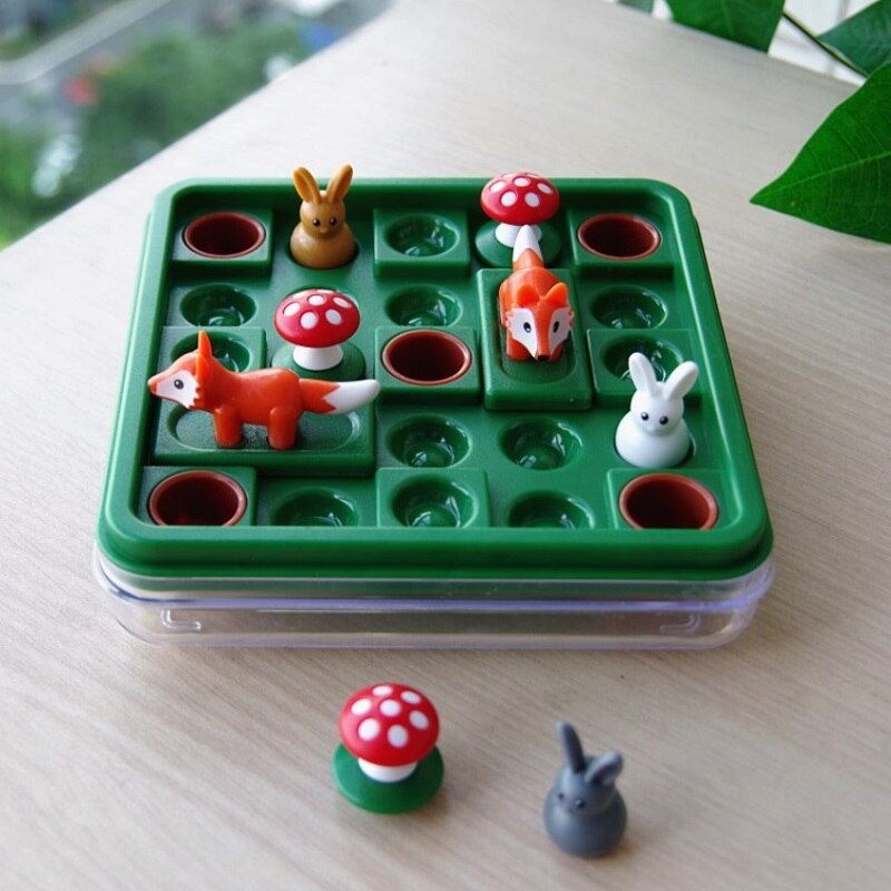 【happy one】Funny Rabbit fox early education toys logic space thinking Reasoning Family Party. 