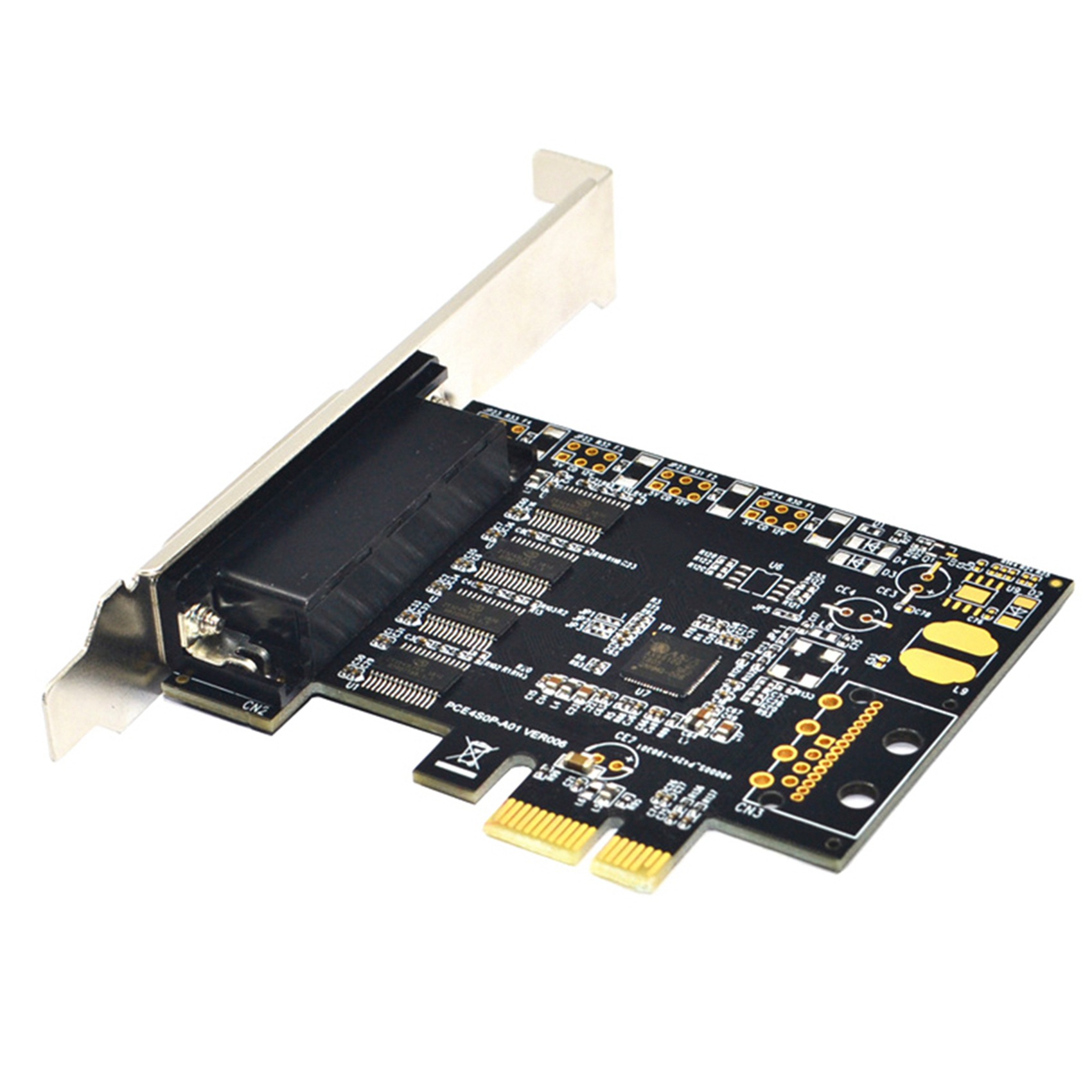 2X PCI-E Serial Port Card Pcie to 4 Serial Port RS232 9-Pin Industrial Control 4-Port Expansion Card AX99100 with Cable. 