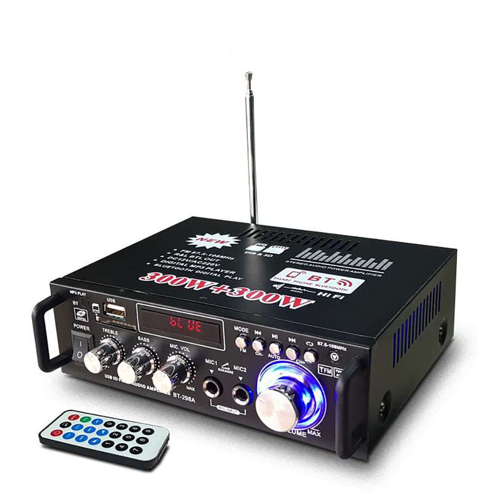 Audio Home Amplifier 12/220V Home Theater Amplifiers Audio With Remote Control-black BT-298A. 