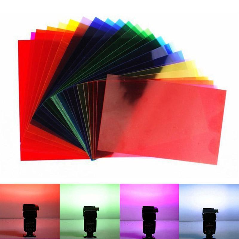 Gel Filter Flash Diffuser soft box 12 Sets of Colorful Studio Lighting Card. 