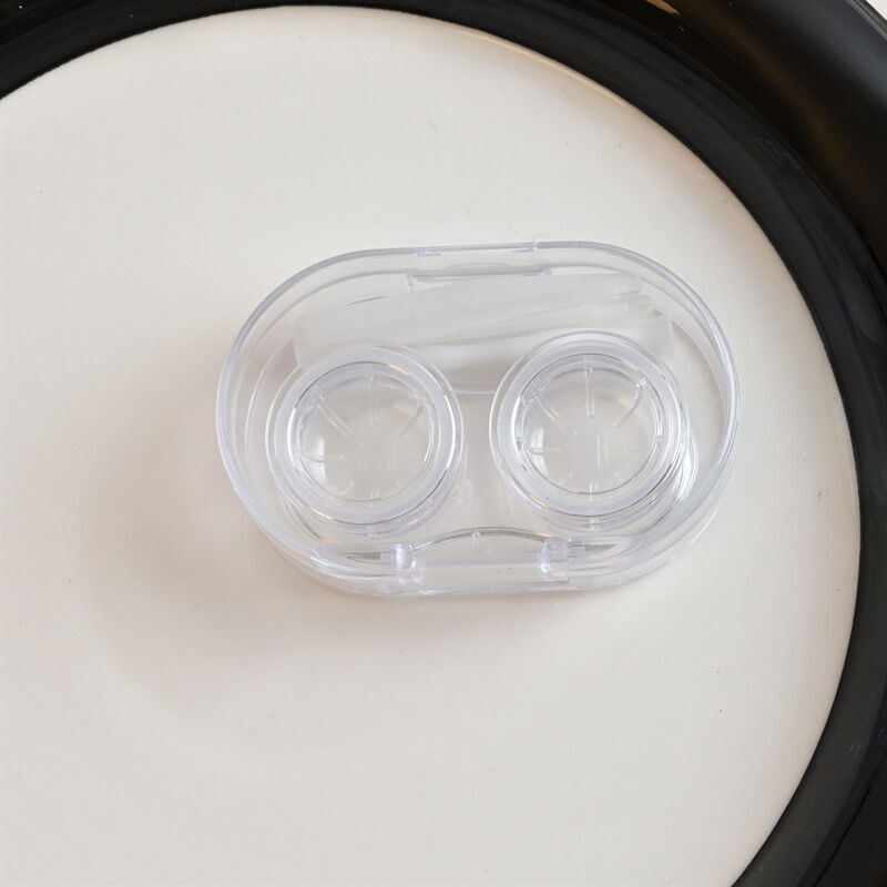 Instagram transparent contact lens case, no twist cover, leak proof, portable, lightweight high-end for women, small and simple, beautiful pupil box. 