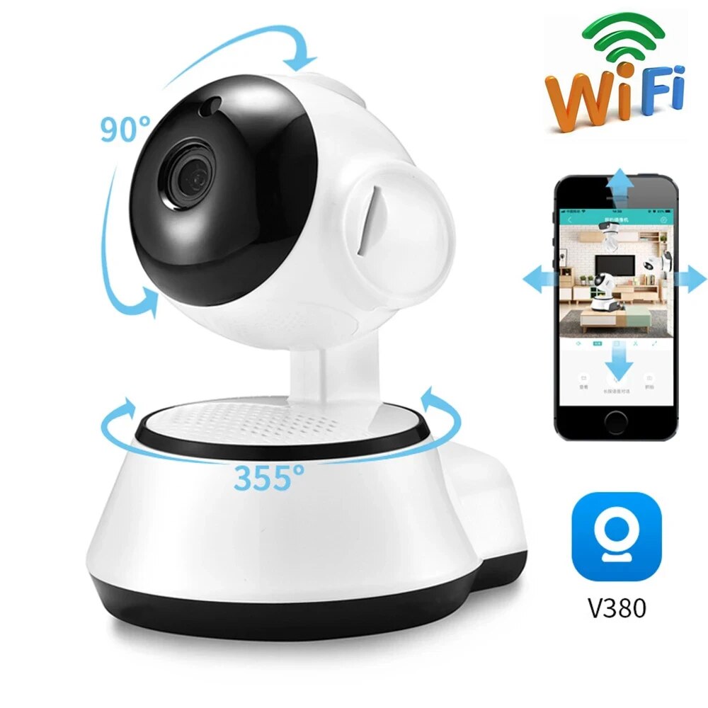 V380 IP Camera HD Cloud Smart Home Wireless Intelligent Auto Tracking of Human Surveillance Camera CCTV Network Wifi Camera