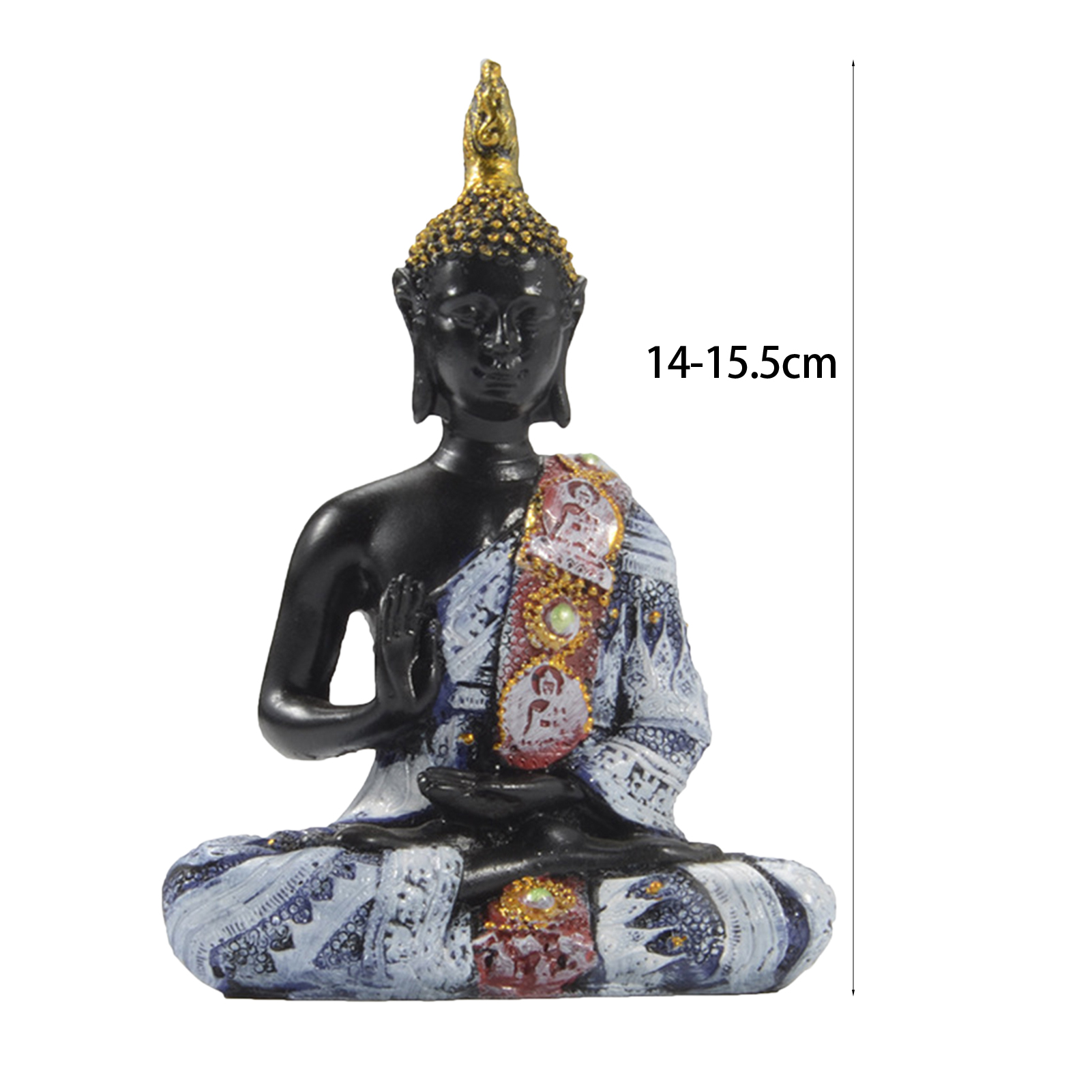 Meditation Buddha Statue Zen Buddha Statue for Home Office Decor Resin Meditation Figurine Ornament Lifelike Buddha Statue. 