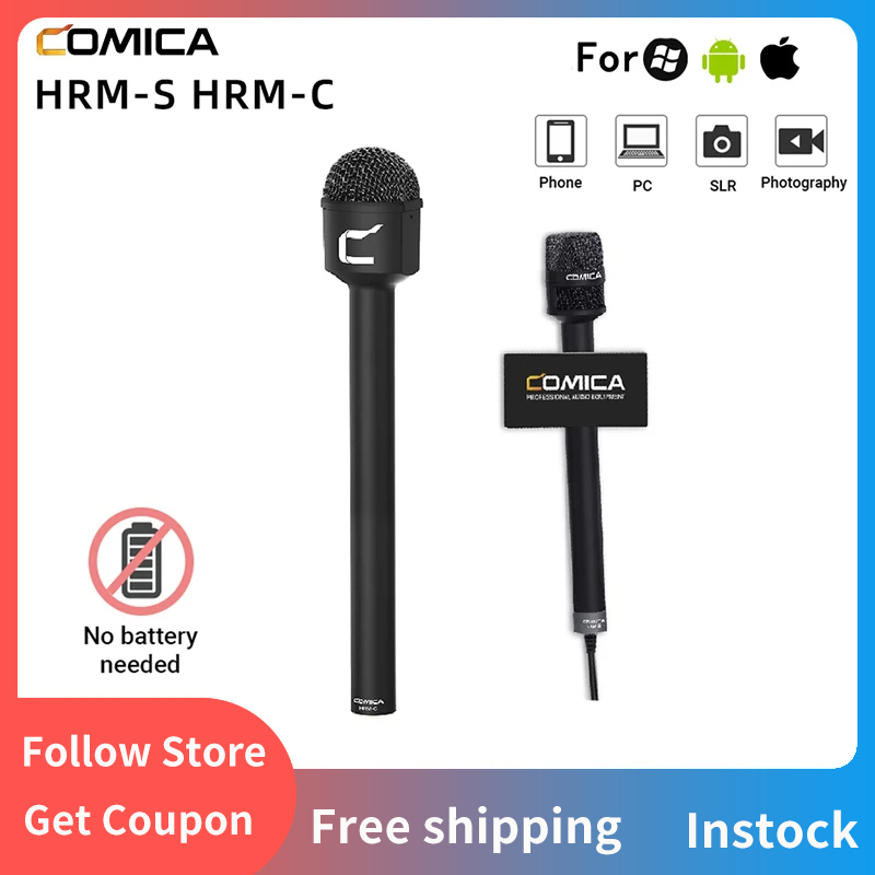Comica HRM-S HRM-C Professional Microphone For iPhone Android Smartphone Dslr Camera, Handheld Mic For Speech/Karaoke