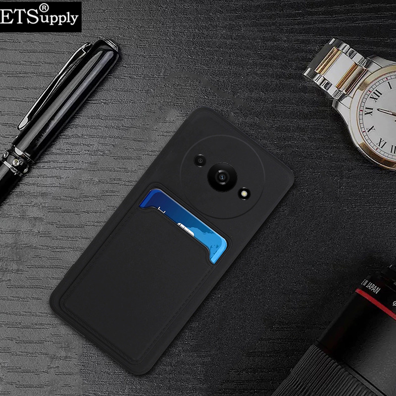 Phone case For Redmi A3 Soft Card Holder Slot Silicone Wallet Cover Back Cover For Xiaomi Redmi A3 case