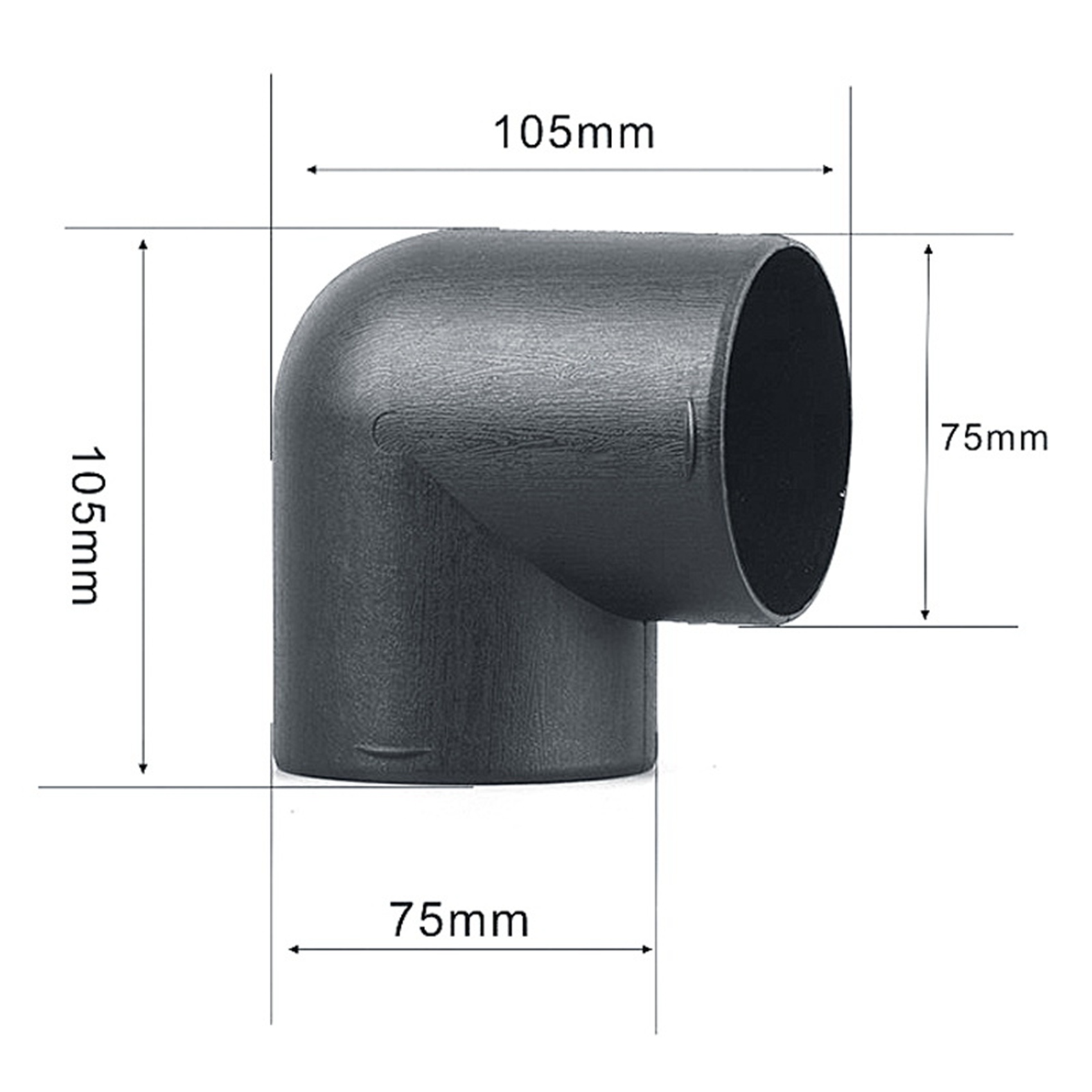75mm Car Air Heater Ducting Pipe L Shape Elbow Bend Pipe for Webasto. 
