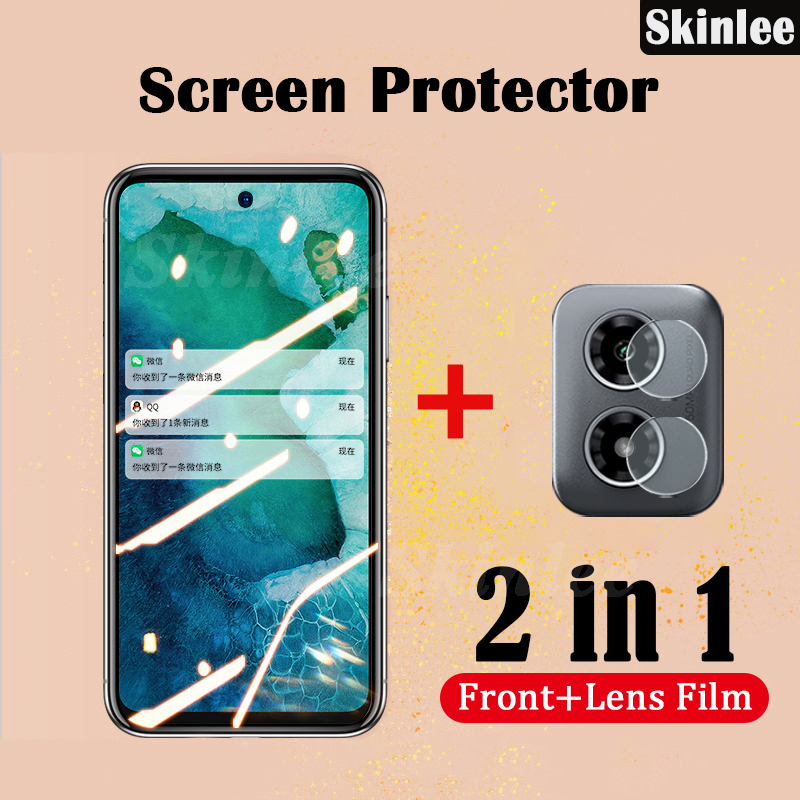 2 In 1 for Moto G04 Screen Protector Tempered Glass Film + For Motorola Moto G04 Lens Protector Glass Film