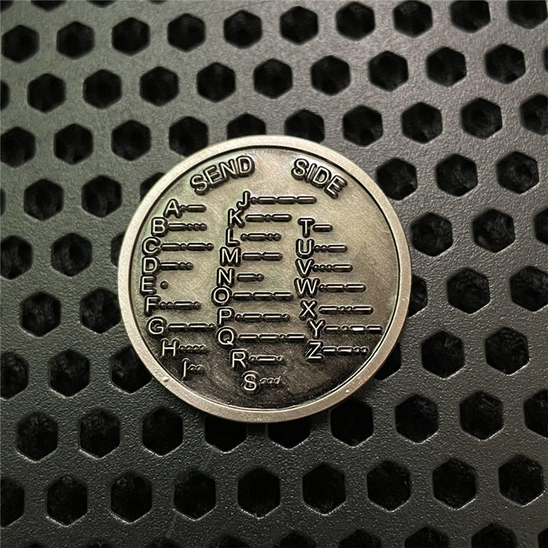 CW Morse Code Commemorative Coins CW Training Coin Morse Code Training Coin for Novice Radio Enthusiasts. 