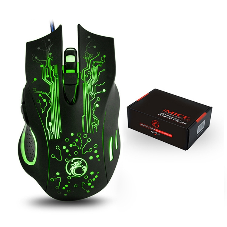 Estone X9 USB 6 Buttons 2400 DPI Wired Multi Color LED Optical Gaming Mouse for Computer PC Laptop(Black). 