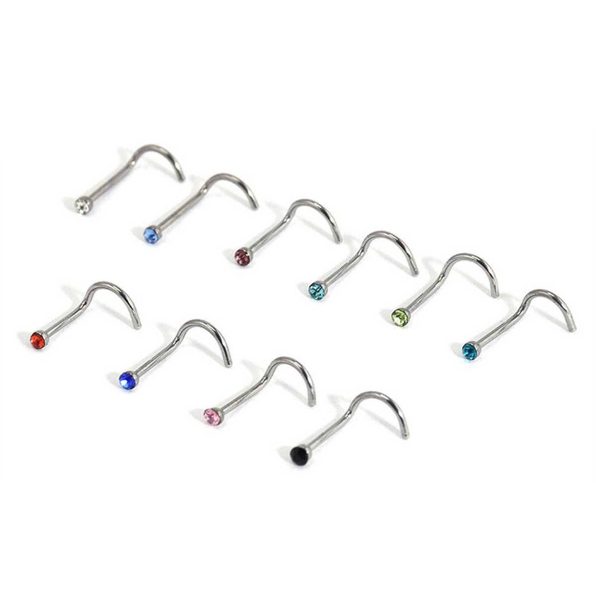 10pcs Studs Nose ciudaddelmaizslp.gob.mx