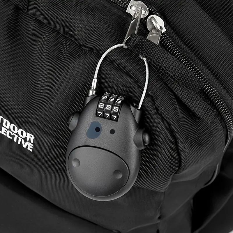 Cow Look Unique Make - Helmet Lock 3 Digit Cable Lock Multi Purpus. 