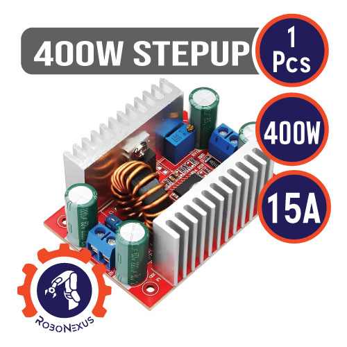 1pcs 400W DC-DC 15A Max Adjustable Boost Power Supply Converter Step Up Module Step Up Voltage Regulator Board Voltage 8.5-50V to 10V-60V Output Voltage