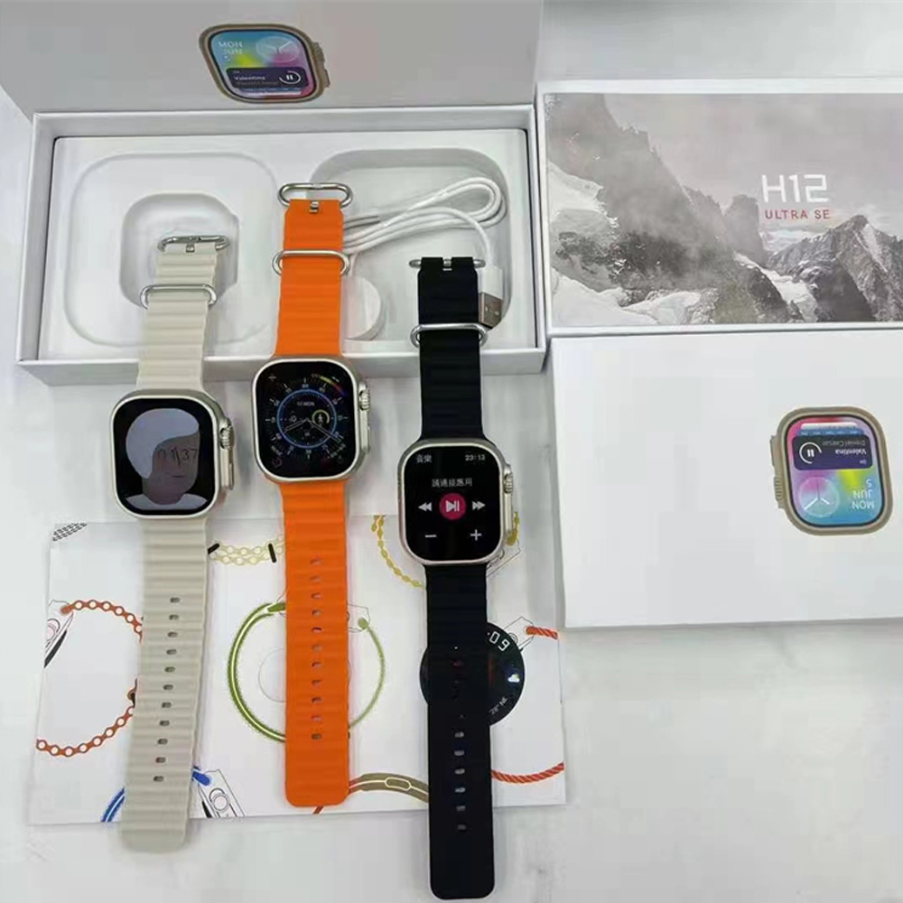 H12 Ultra SE Men Smart Watch with Strap Lock 49mm IWO Men Series 8 NFC Bluetooth Call Sports Watch.. 
