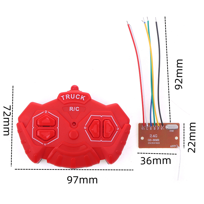 2.4G Four-way Remote Control Module 4CH RC Remote Control Transmitter Receiver Circuit Board Accessories Demoo. 