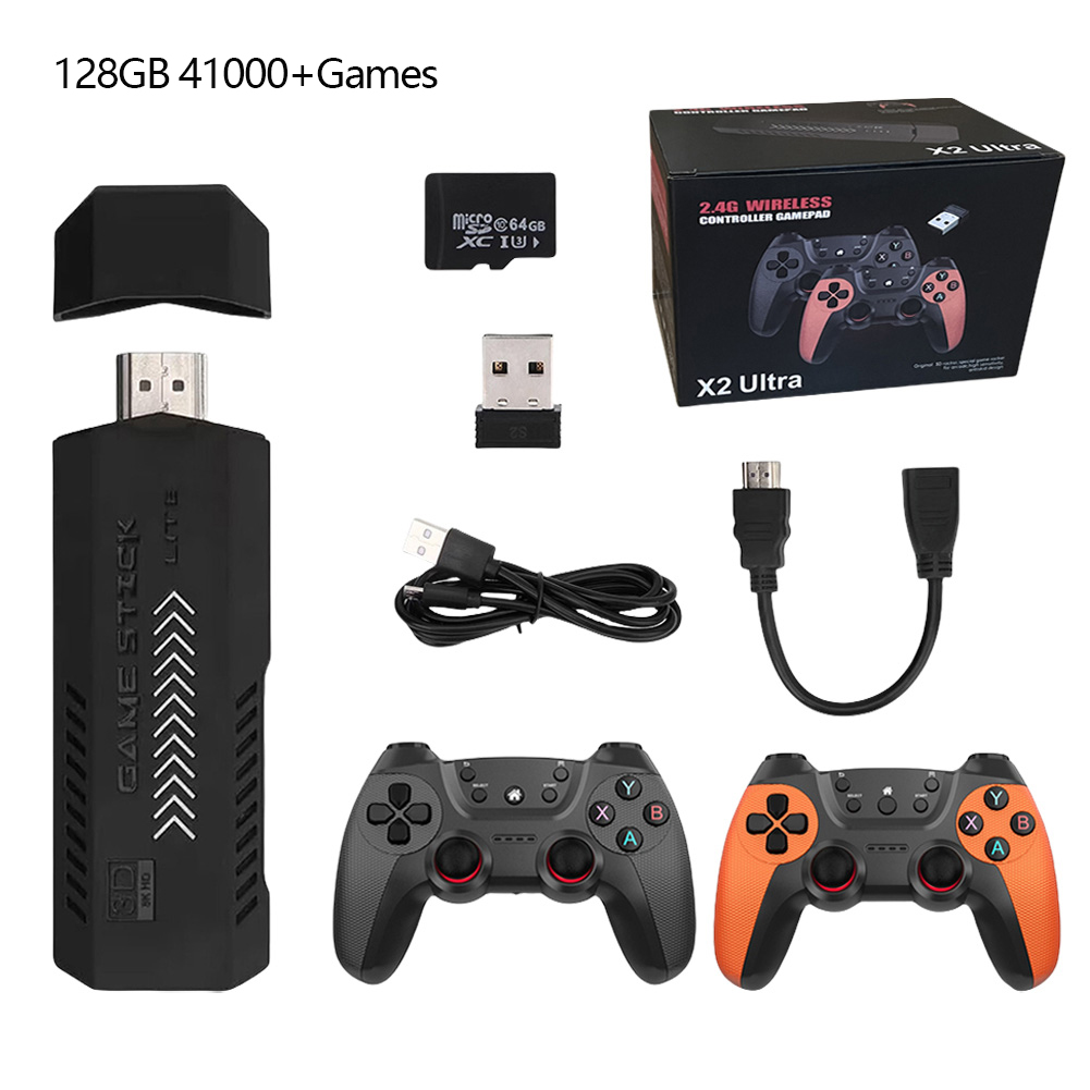 X2 Ultra Video Game Stick Console 4K HDMI-compatible Output 35000+Games 2.4G Wireless Controller 35000+Games Handheld Emulators. 