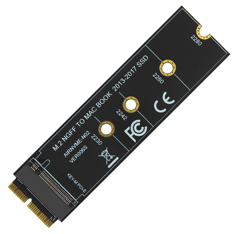M. 2 NVME SSD Convert Adapter Card for MacBook Air Pro Retina 2013-2024 NVME/AHCI SSD Kit for A1465 A14 66 A1398 A1502. 
