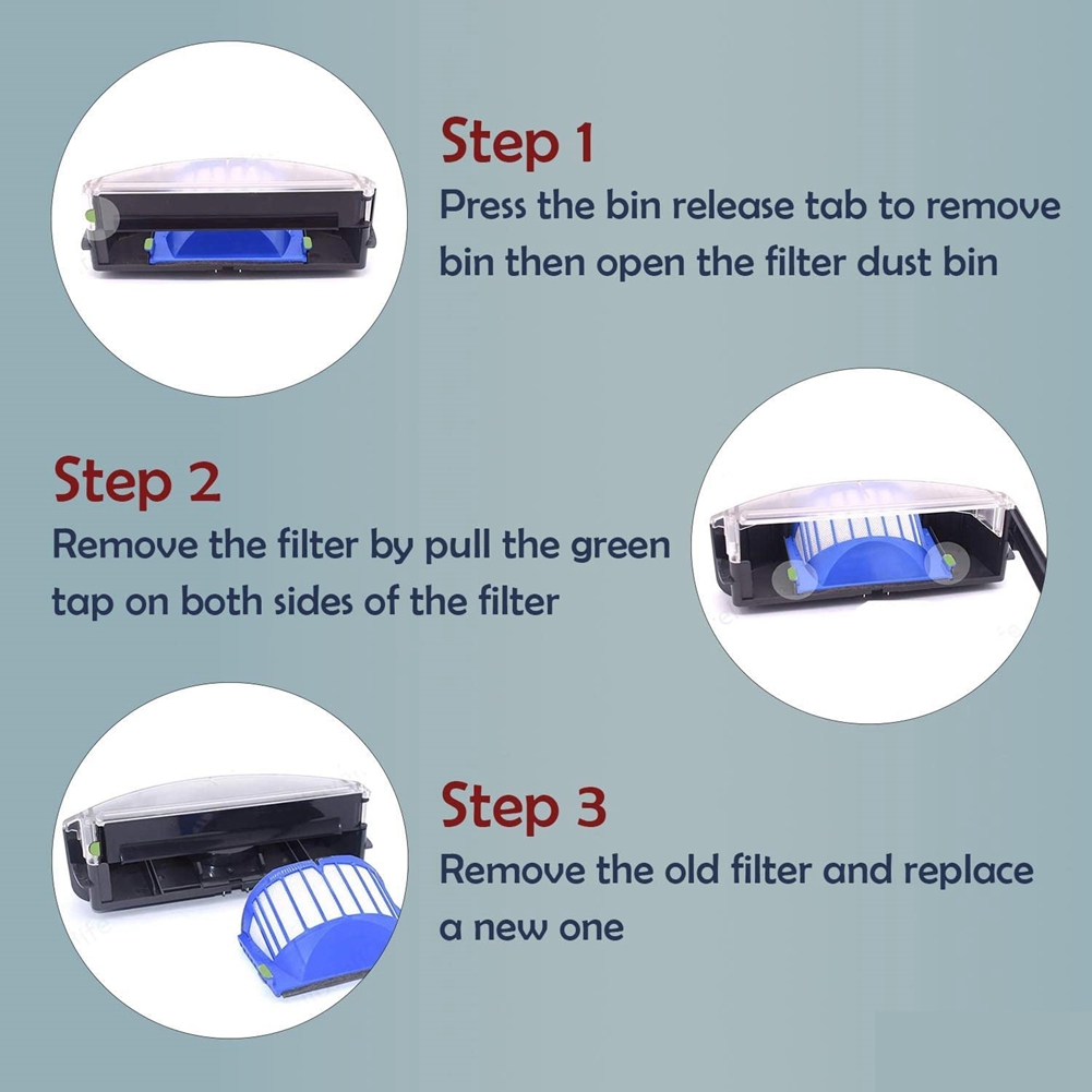 10PCS Vac Filters Kit for IRobot Roomba 500 & 600 Series. 