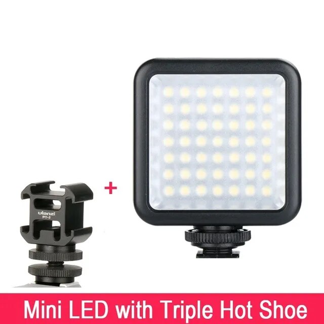 【YIYANGMAOYI111】Ulanzi 49 LED Video Flash Light / 96 LED for Camera Nikon iPhone X MINI Light for Smooth Q2 OSMO POCKET Gimbal. 