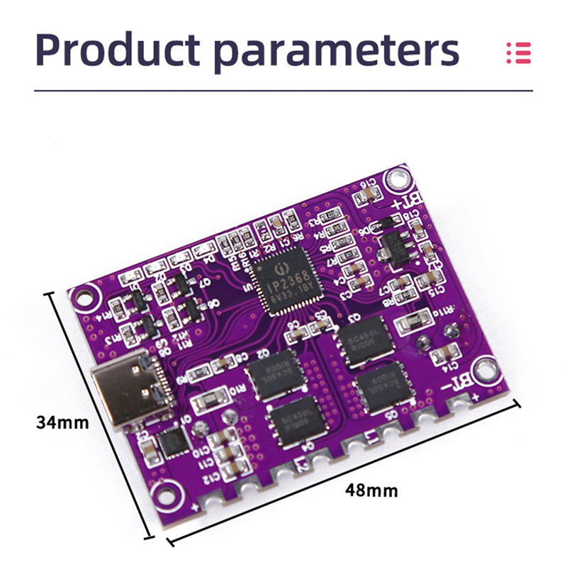 IP2368 Bidirectional 100W Fast Charging Module Type-C Interface. 
