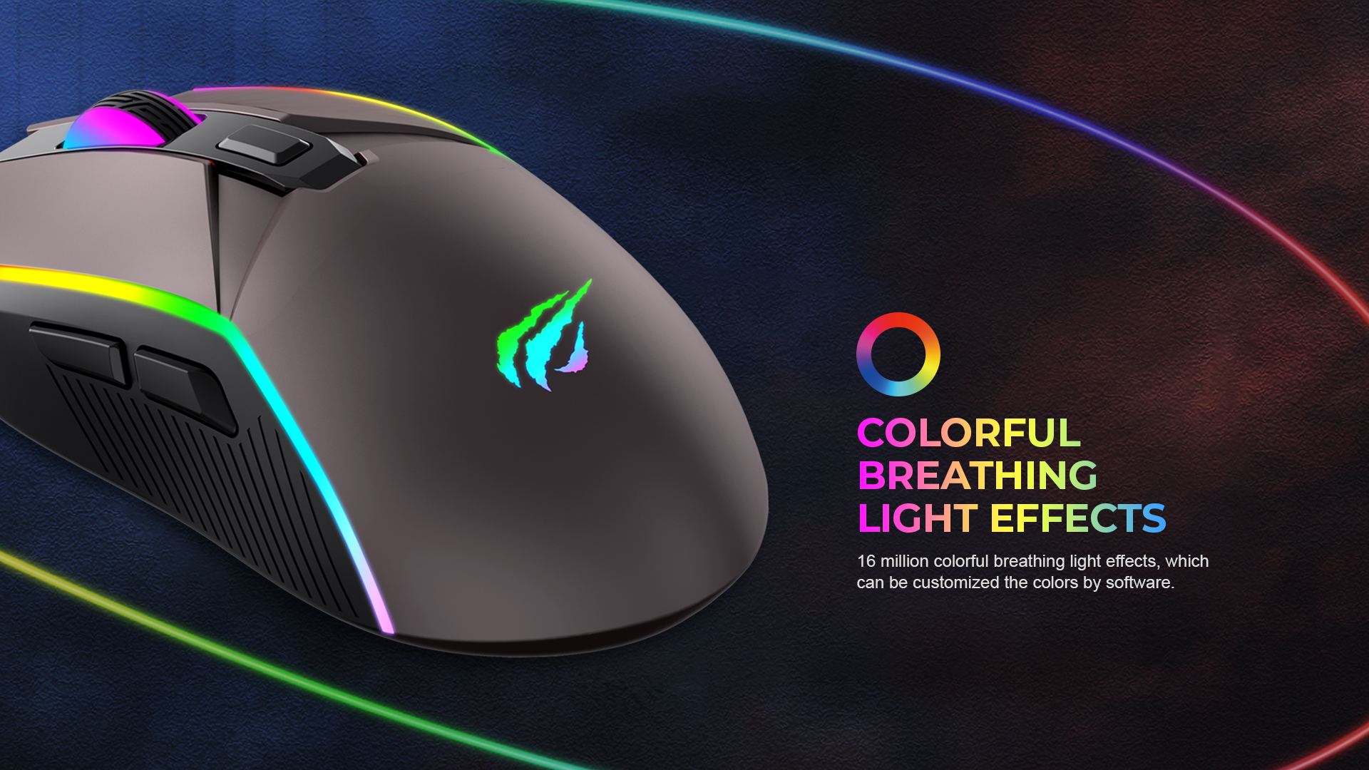 Havit MS1028 RGB Backlit Black Wired Gaming Mouse. 