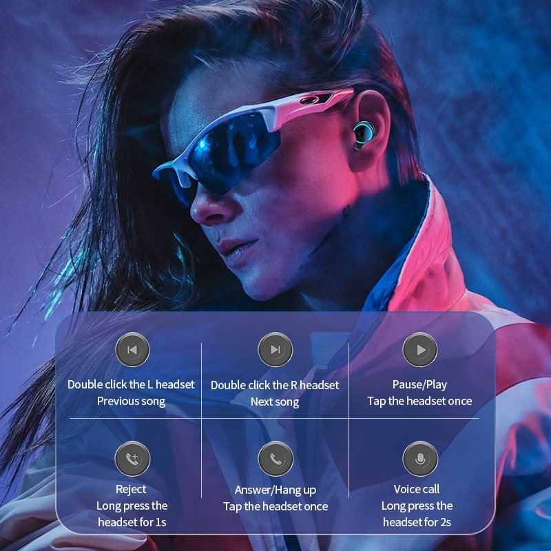 【FUPANG】Tinzzi TWS low latency gaming earbuds stereo sound Bluetooth headphones Noise Cancelling headset with charging box. 