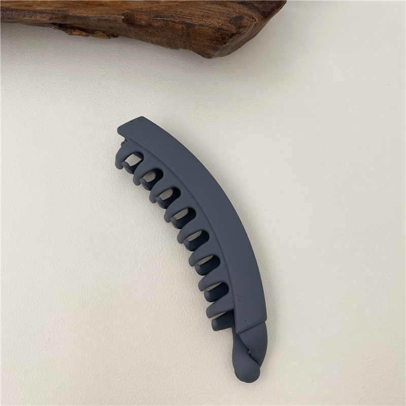 Autumn and winter dark color matte texture color plastic hairpin top clip temperament color banana clip Korea