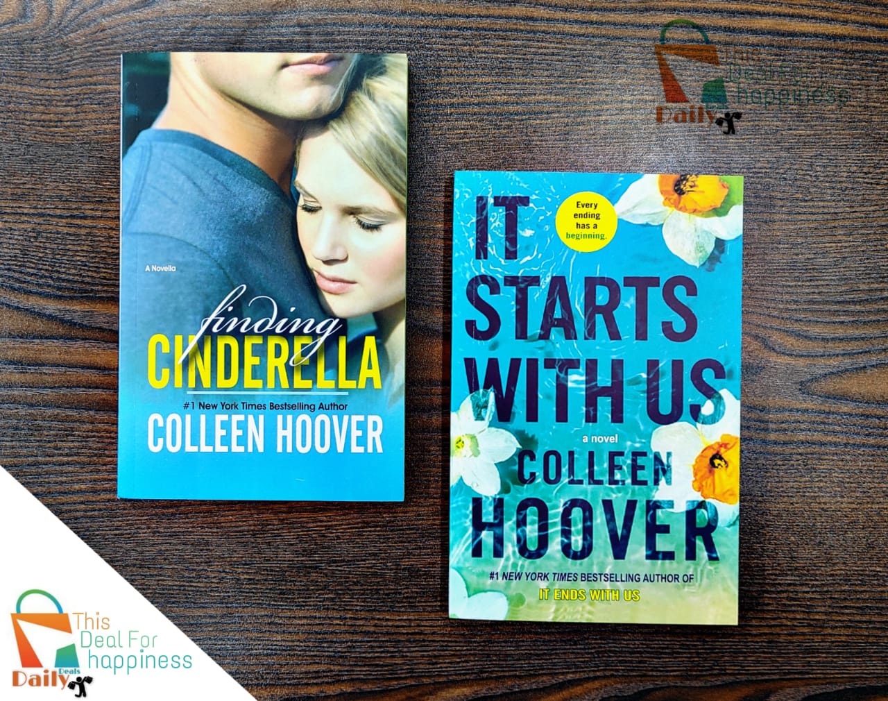Colleen Hoover 2 Books Collection Set ( finding Cinderella , It Starts with Us ) Paperback. 