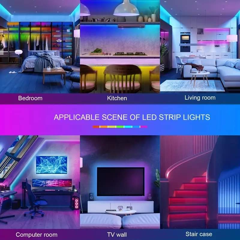 Best Quality 1-20Meter LED Light Strip TV LED Backlight USB RGB 2835 White Color Strip Light Music Synchronized Color Changing App Control Remote support 5Volt Halloween Decorative Night Light 3 color light. 