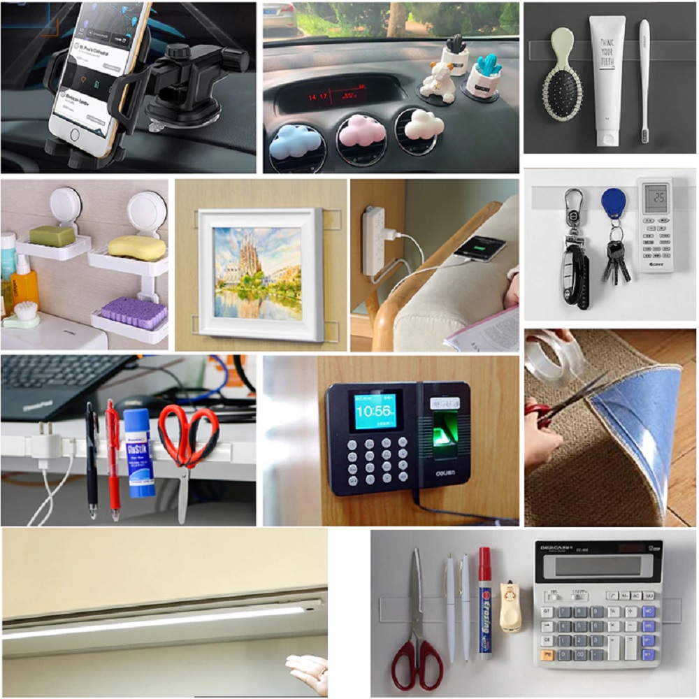 Nano Transparent Magic Gel Tape Multi Function Multi Purpose Seamless Double Side Tapes Strong Stick Removable Washable And Reusable Tape - Tape - nano tape. 