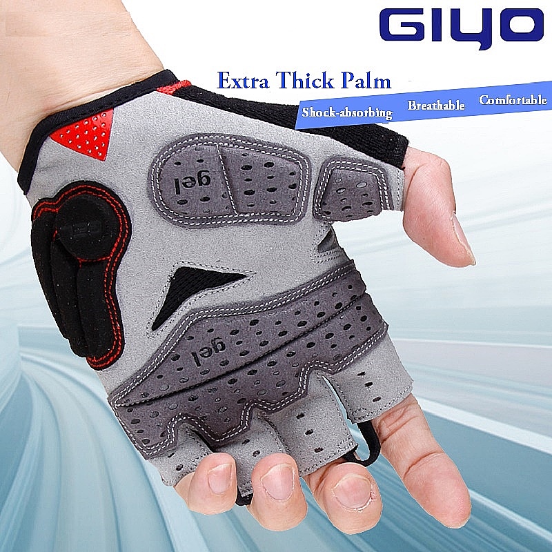 Giyo Arc Light Cycling Half Finger Gloves Silica Bicycle Wicking