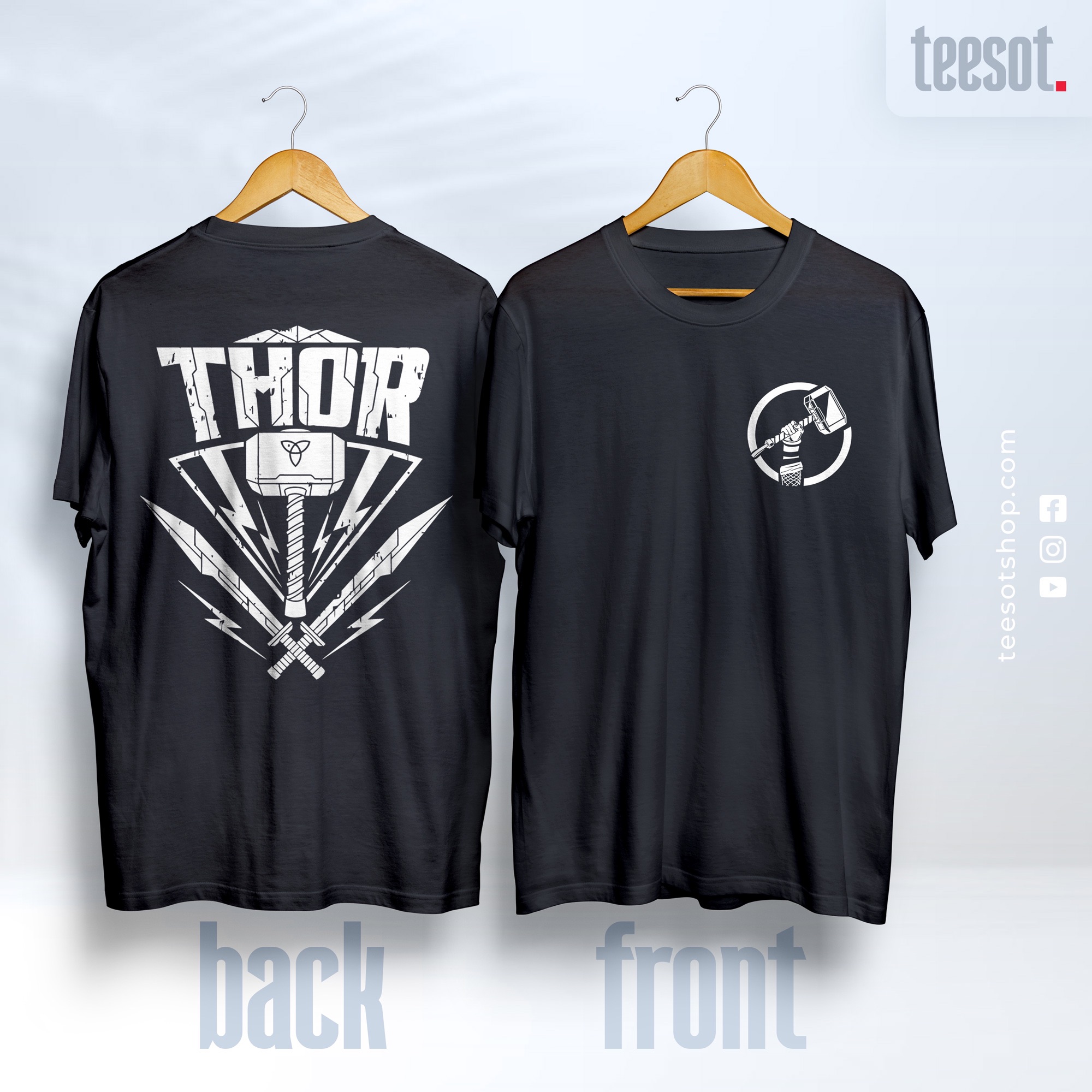 Trendsetter -Craftsmanship and Trendy -Thor T-shirt By TEESOT. From Marvel- Progressively Better Preferble - Low Hassle and Maintanance