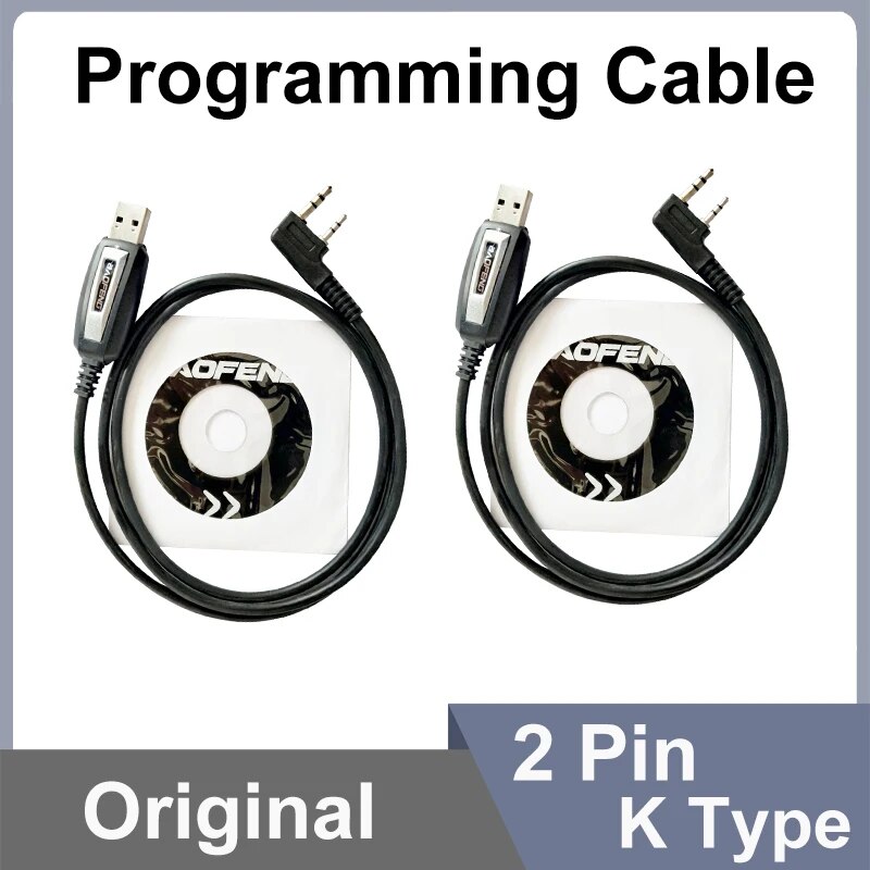 USB Programming Cable Quansheng UVK5 UVK6 5RPlus Baofeng 18Pro 13Plus 17Plus V2 Programming Cable CD Software Radio Accessories. 