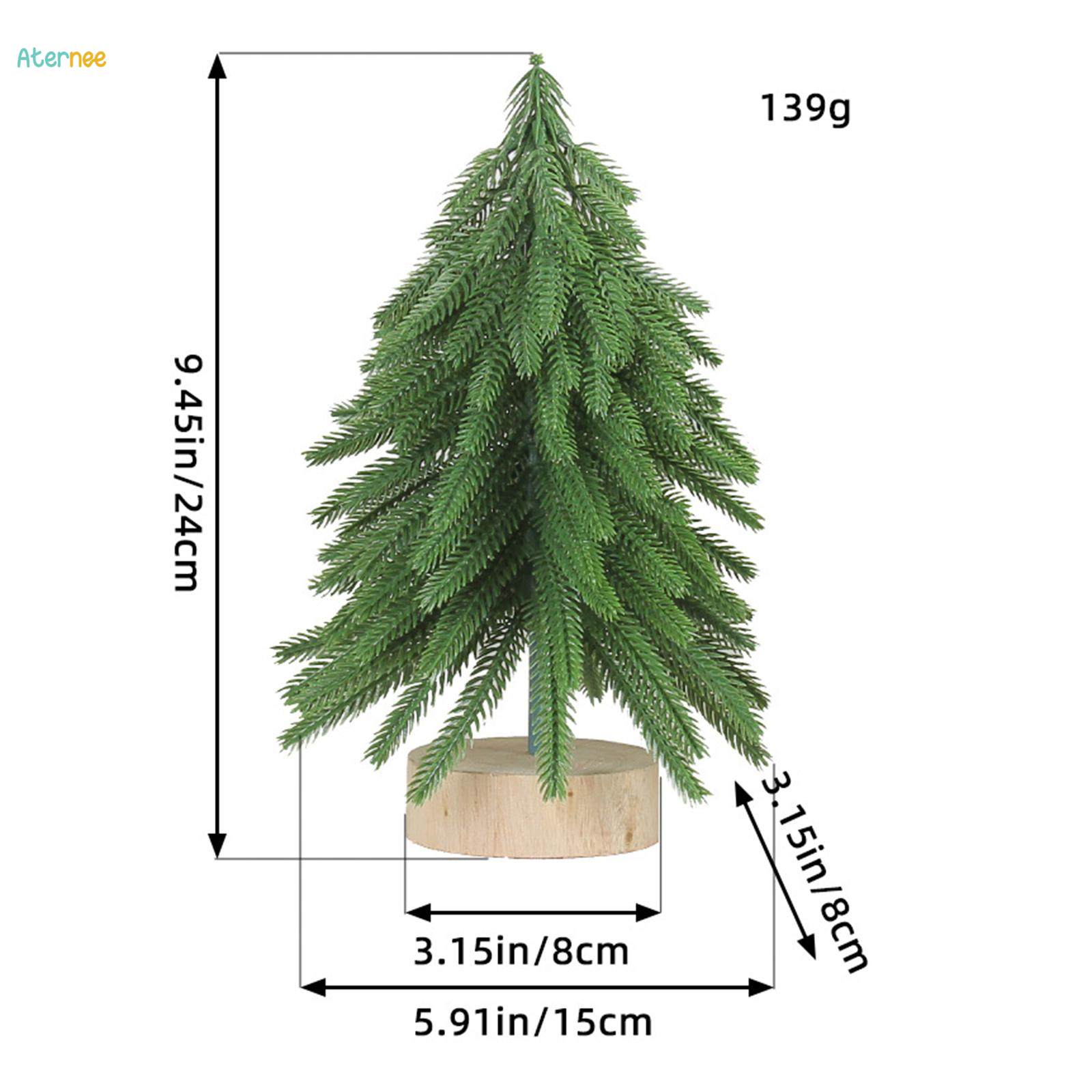 Flocked Christmas Tree Tabletop Miniature Artificial Christmas Tree for Home without Snow Size M. 