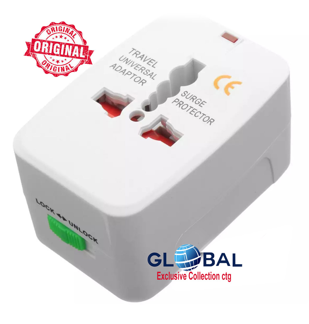 Multi Pin Socket international Adapter, Travel Adapter Plug universal compatible over 150 Countries. 