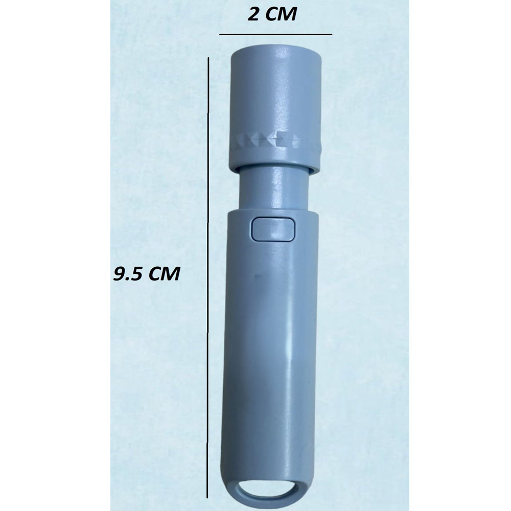 Mini Pocket Rechargeable Zoom LED Torch Light (Light Blue)